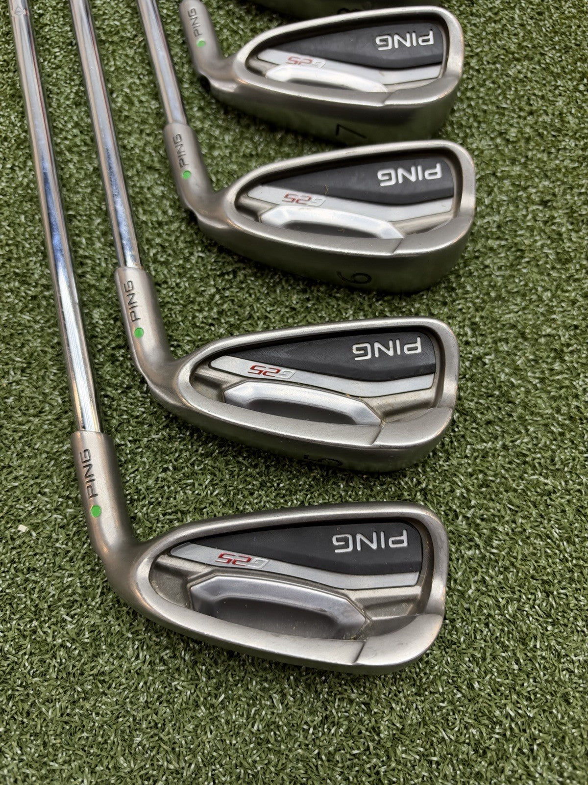 Ping G25 Green Dot Irons (4-G) With Stiff Shafts And MCC Grips