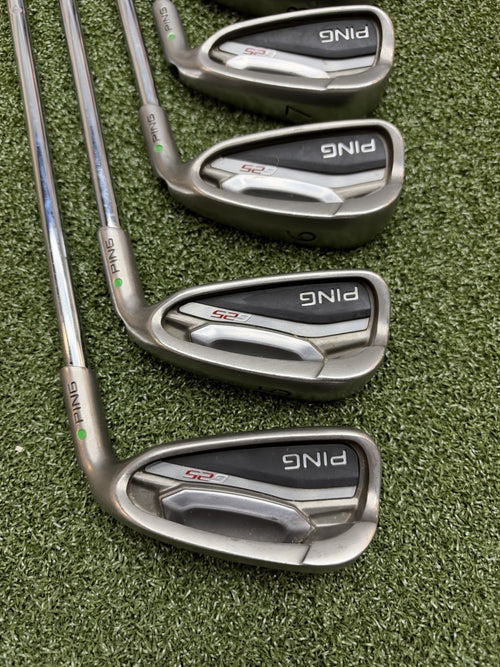 Ping G25 Green Dot Irons (4-G) With Stiff Shafts And MCC Grips