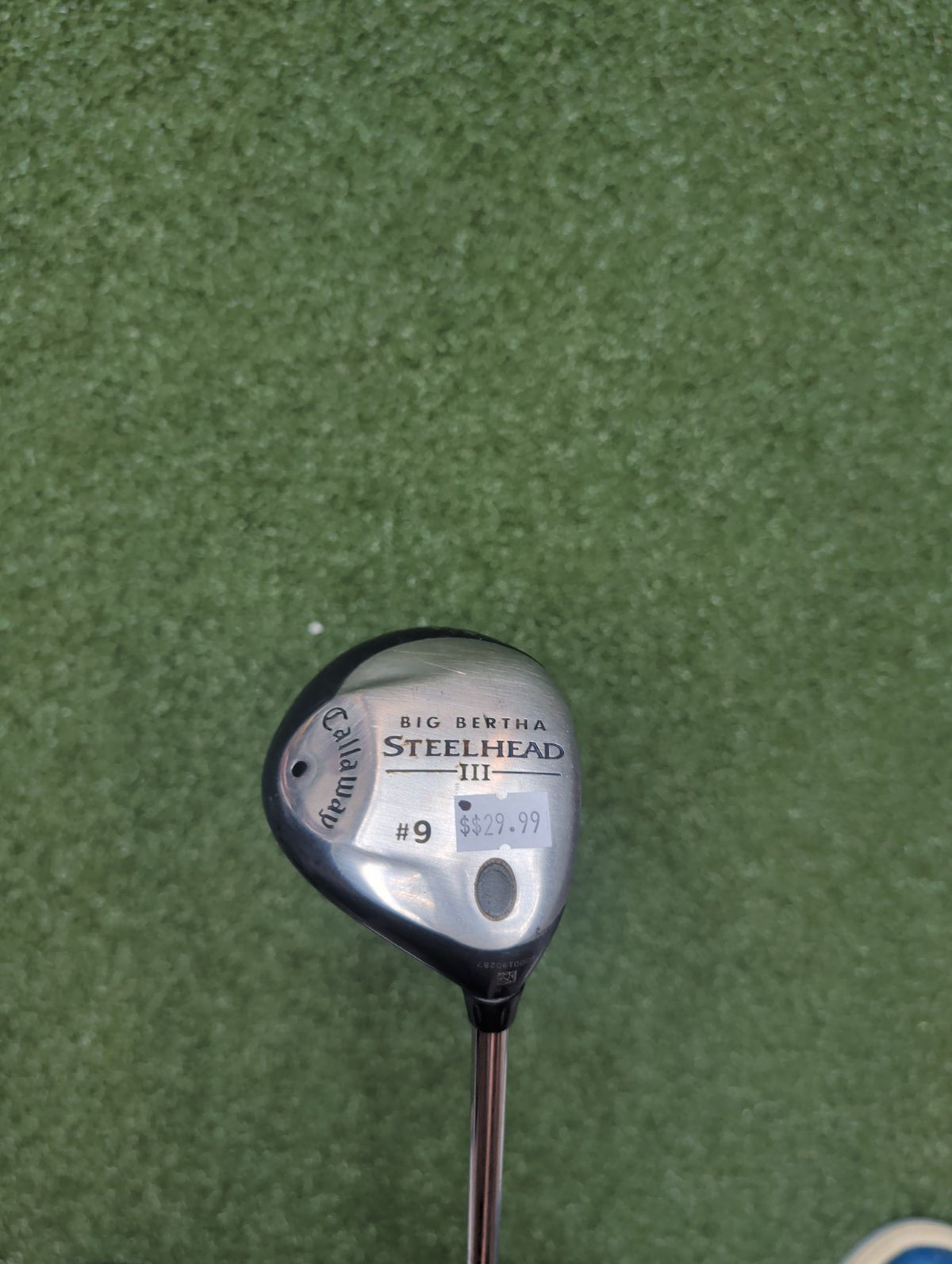 Callaway Big Bertha Steelhead III 9 Wood. Uniflex