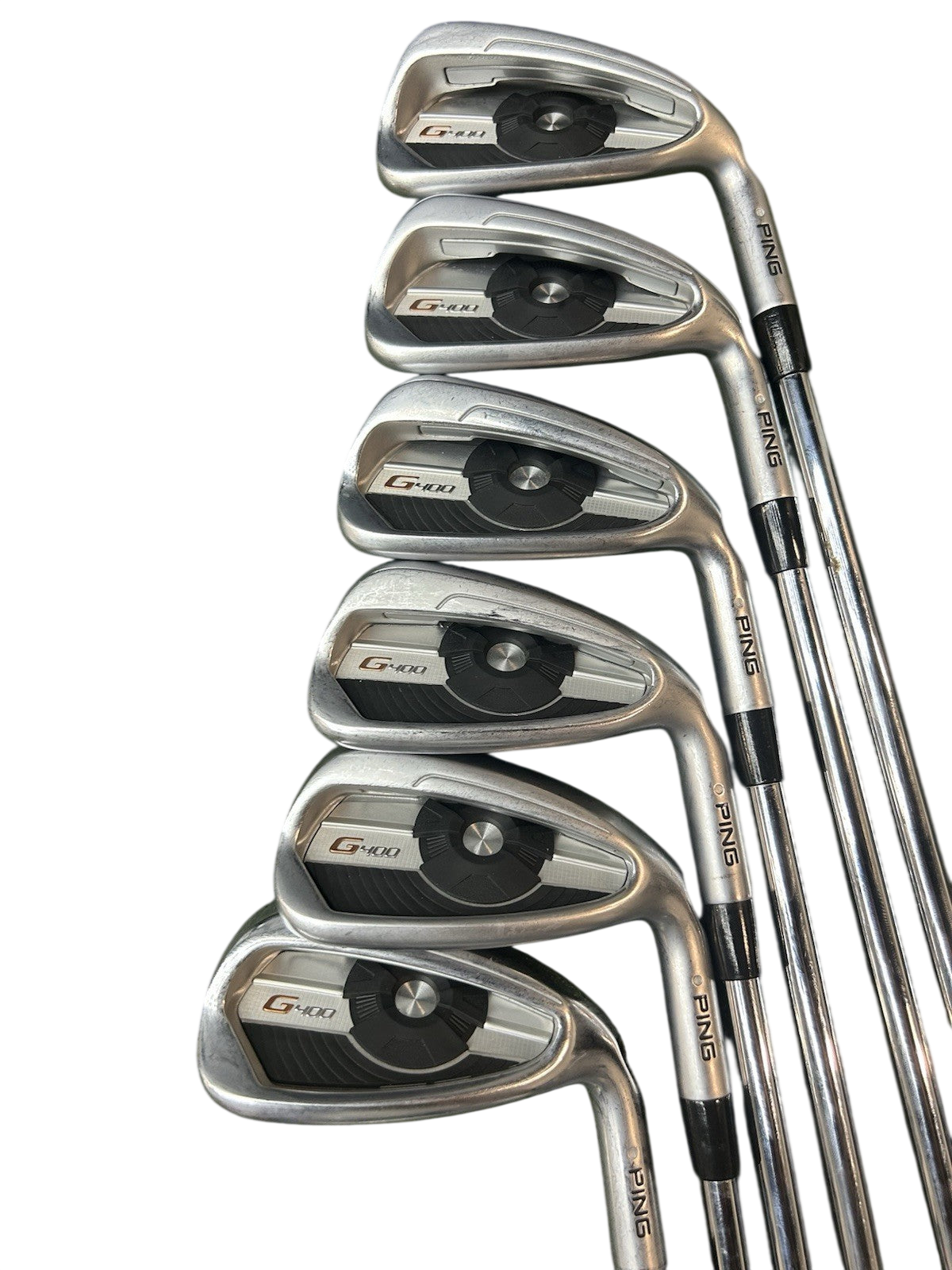 Ping G400 White Dot Iron Set 5-PW UW AWT 2.0 Stiff Flex Steel RH