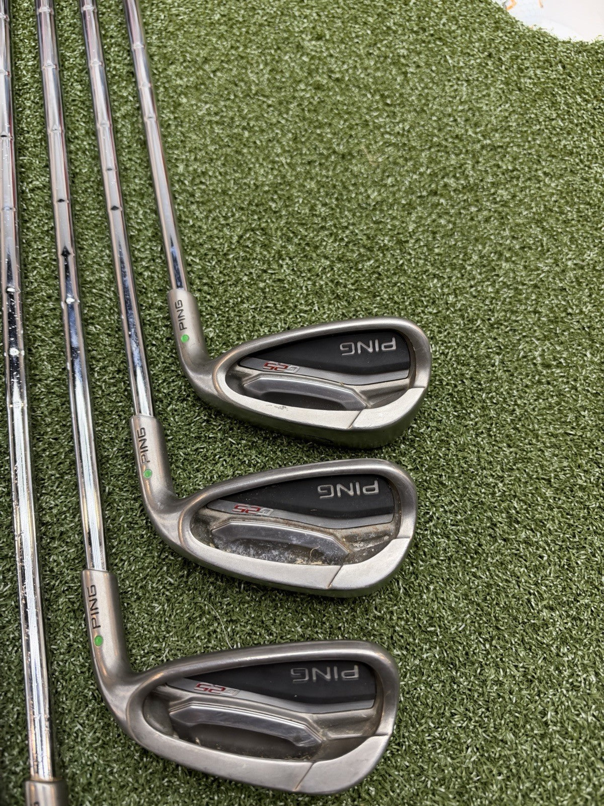 Ping G25 Green Dot Irons (4-G) With Stiff Shafts And MCC Grips