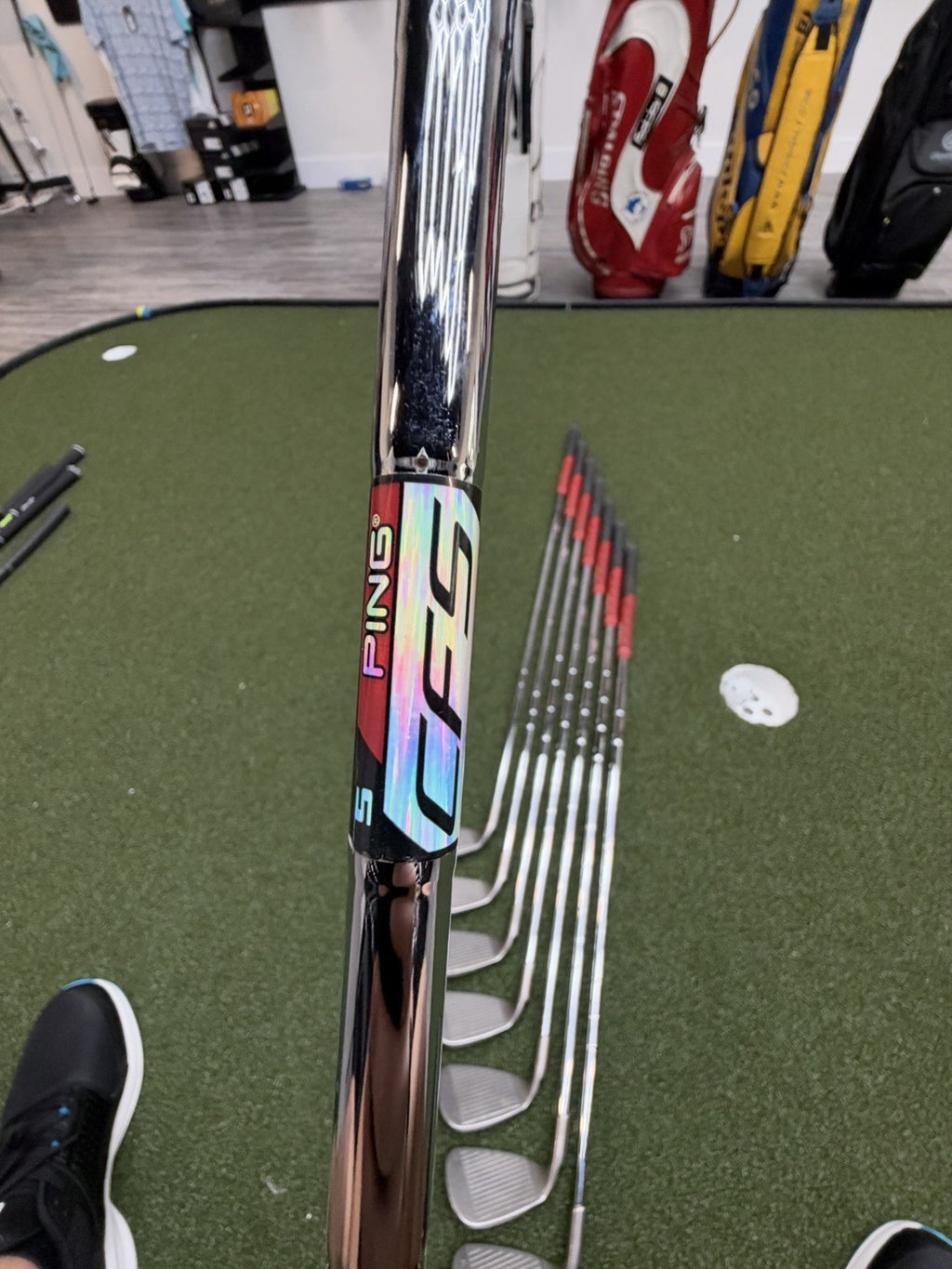 Ping G25 Green Dot Irons (4-G) With Stiff Shafts And MCC Grips