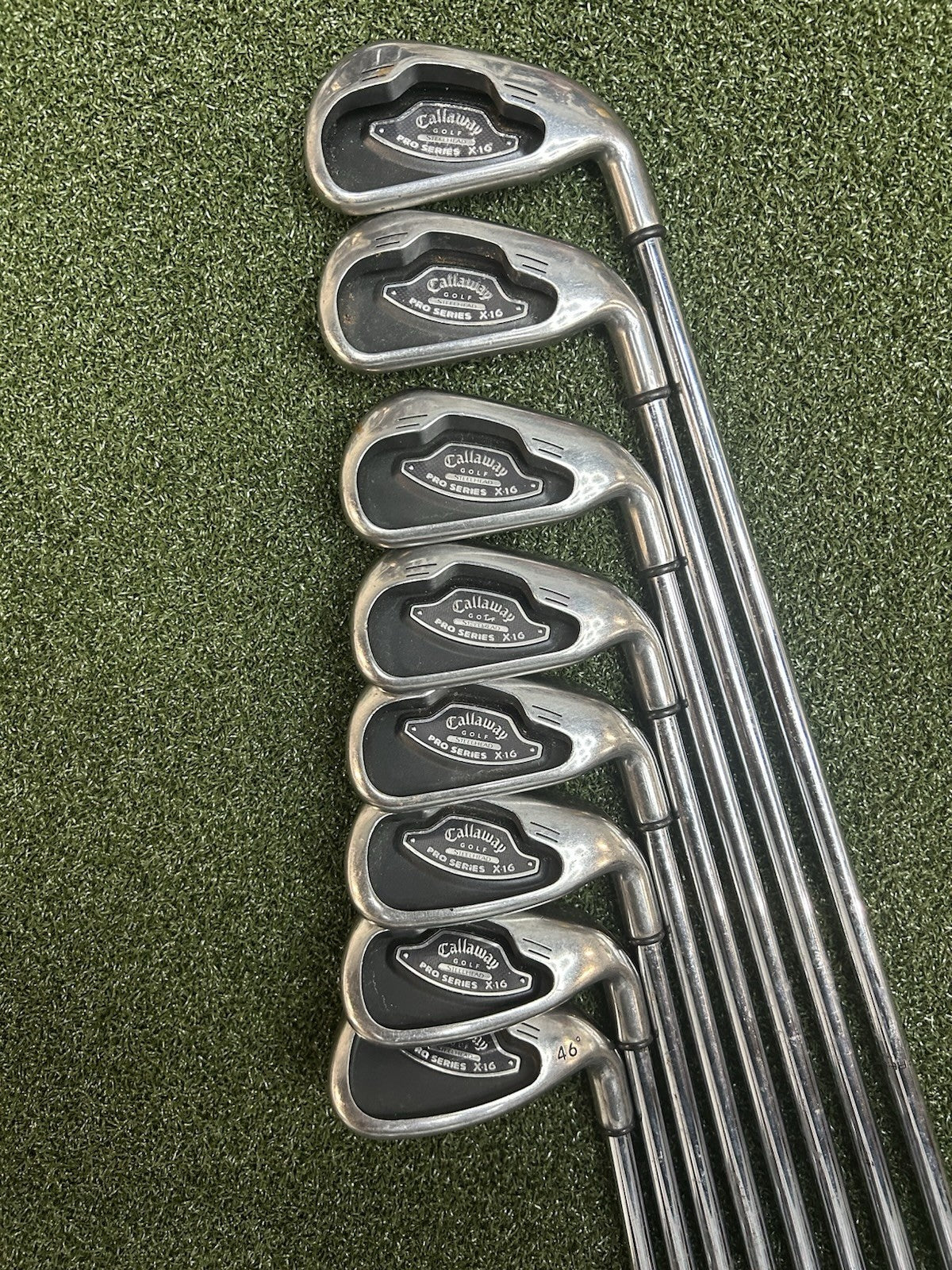 2003 CALLAWAY STEELHEAD X16 PRO SERIES IRON SET 3-PW TOUR REGULAR RIFLE CONSTANT