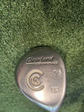CLEVELAND Launcher 3 Wood 15° RH LAUNCHER GOLD 65g Regular Graphite w/ Cover