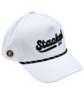 Stacked Golf White Rope Hat w/ Magnetic Ball Marker