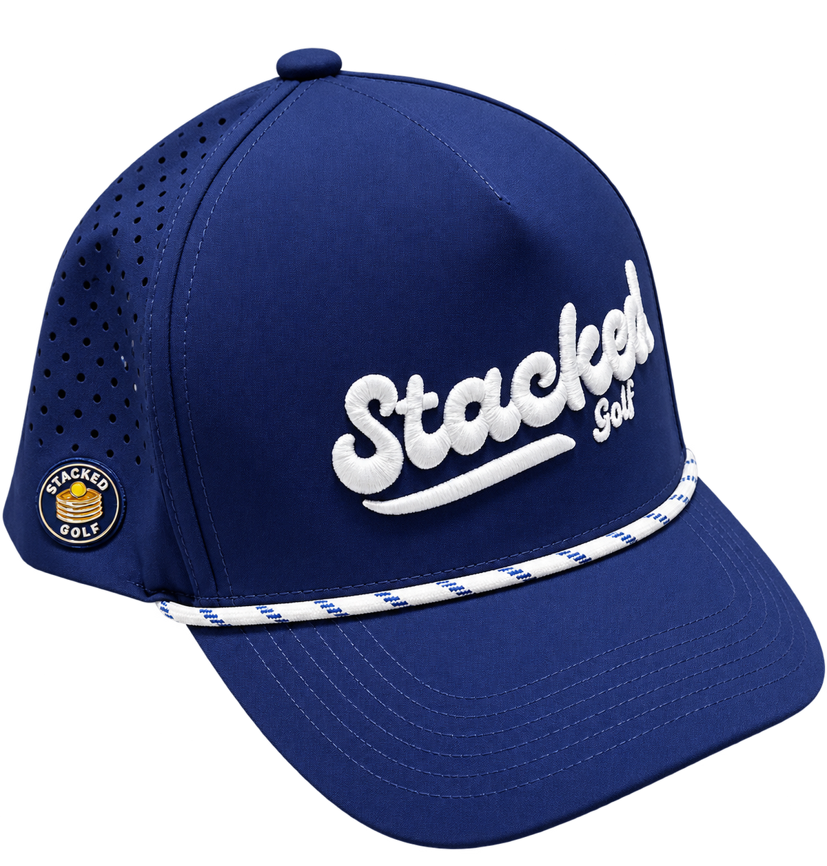 Stacked Golf Navy Blue Rope Hat w/ Magnetic Ball Marker