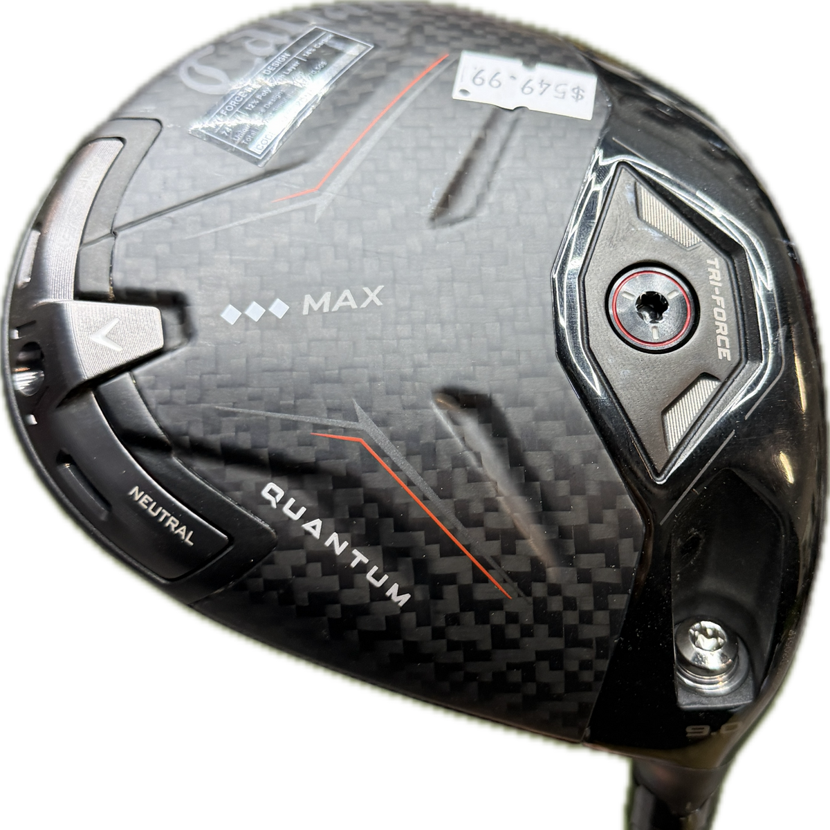 Callaway Quantum Triple Diamond Max Driver 9.0°. Oban Devotion 65g Stiff Flex.