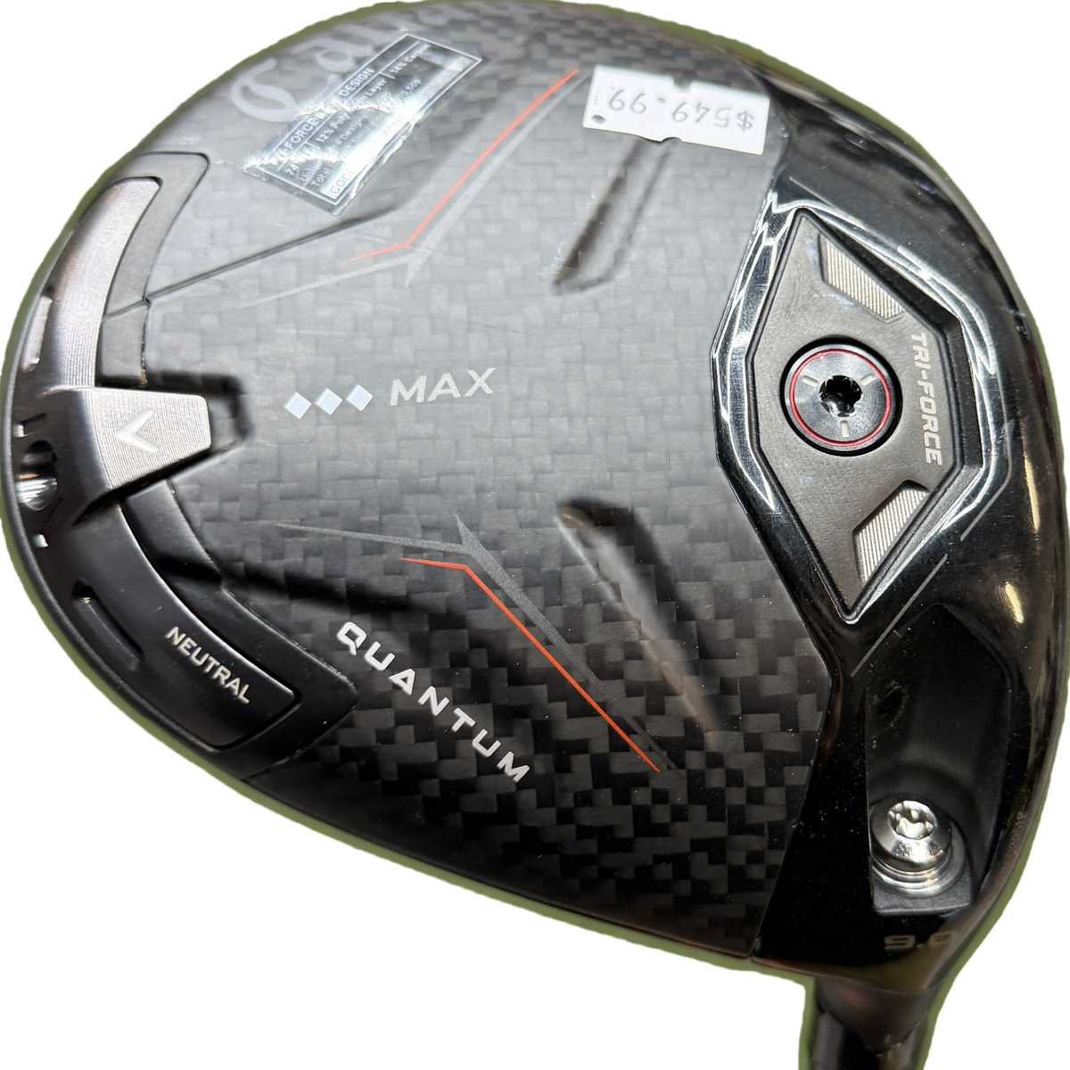 Callaway Quantum Triple Diamond Max Driver 9.0°. Oban Devotion 65g Stiff Flex.